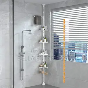 4-Tier Adjustable Corner Shower Rack