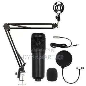 Bm800 Condenser Microphone + Metallic Stand for Recording Studio