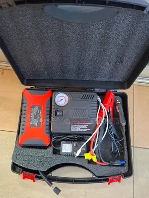 Emergency Car Jump Starter + Tire Inflator Power Bank