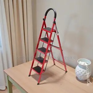 Portable Aluminum Easy Carry Handle 5 Step Ladder Stepladder