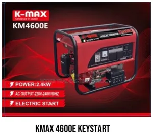K-Max Km4600e Gasoline Generator. 2.4kw (2.4kva Max Output