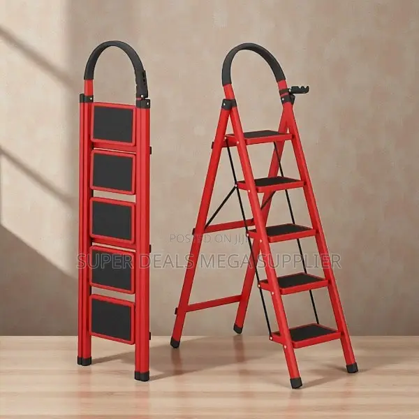 Home Use Folding Space Efficient 5 Step Ladder Stepladder