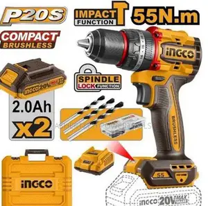Ingco Cidli20558 Compact Brushless Cordless Impact Drill 55nm