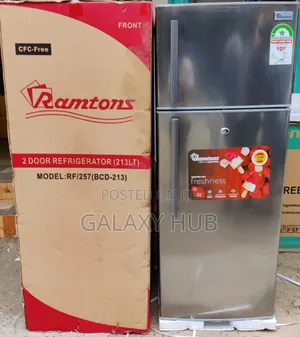 Ramtons Rf/257- 2 Door Direct Cool Fridge - 213 Liters - Titan