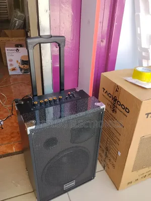Tagwood 10" Trolley Speaker - Bluetooth 5.0, Mic Input, Led Lights!"