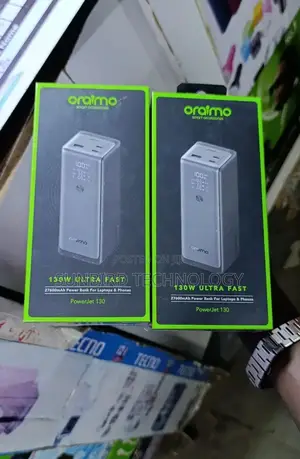 Oraimo Powerjet 130w Ultra Fast Charging 27,000mah Powerbank.