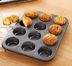 12 Holes Cupcake Baking Tins