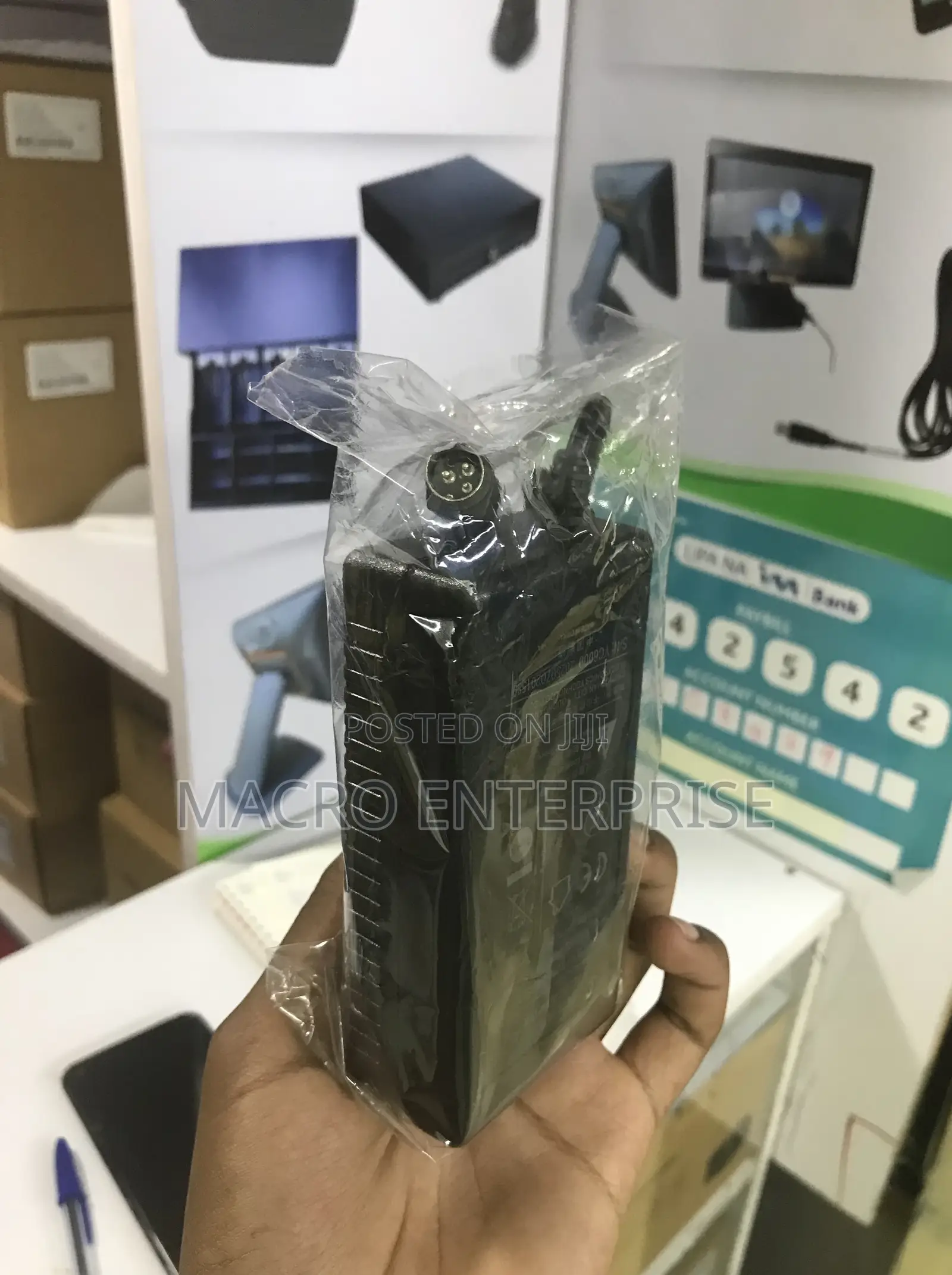 Compact 24v 3-Pin Printer Adapter - Portable for Mobile Pos