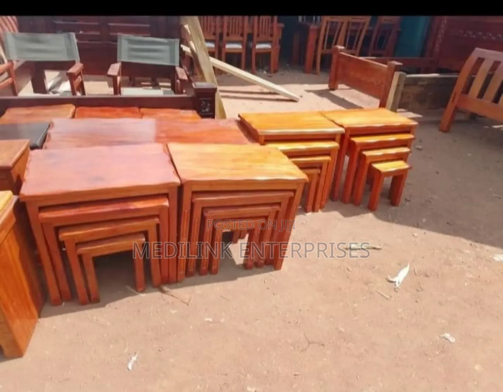 Mahogany Solid Nestles Stools