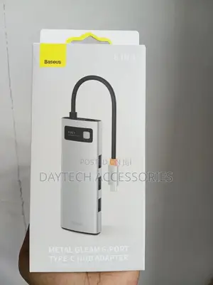 This Is a Baseus Metal Gleam Series 6-Port Type-C Hub Adapter.