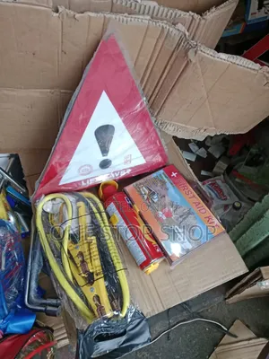 4in1 Road Safety Kit Emergency Signs With Jumpstart Jumpers Cables