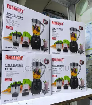 3 in 1 Redberry Blender;Blender,Chopper and Grinder