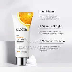 Sadoer Vitamin C Cleanser Fights Acne Oil Control Face Foaming Wash