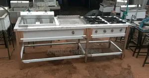 Four Burner Cooker With Deep Fryer and Griddle