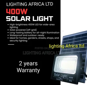 400 Watts Solar 12hrs Floodlight Complete With Mounting Bracket