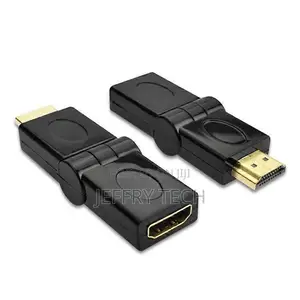 Hdmi 19 Pin Male to Hdmi 19pin Female Swivel (180 Degree) Adaptor (Gol