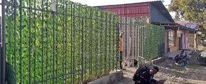 Balcony Privacy Without Construction Green Artificial Privacy Fence