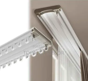 Straight Double Rail Strong For Sheer And Curtain Holding