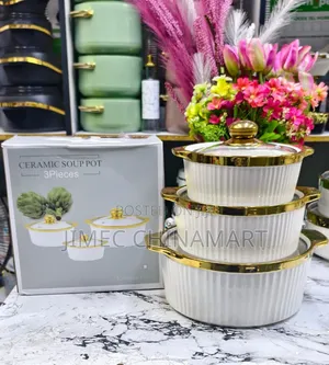 High-Quality 3-in-1 Ceramic Soup Pots