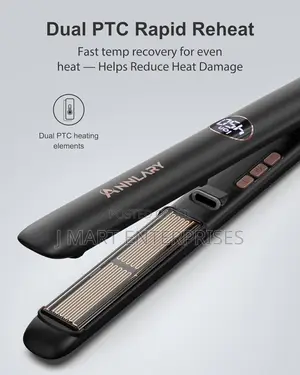 Hair Straightener 1 Inch Flat Iron and Curler 2 in 1