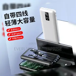 Power Bank With 4 Cables Inbuilt