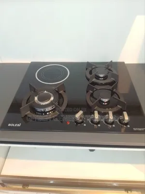 Bolesi Hob 3 Gas Burners +1 Infrared Electric With Gas Sensor