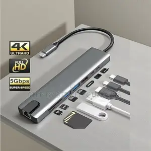  Hdmi Output Laptop Docking Hub 8 in 1 Usb Type-C Hub Port Adapter