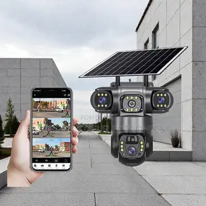 V380pro 20mp 4g PTZ With Colored Night Vision Triple Lens Solar Camera