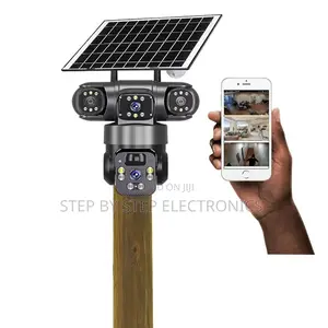 20mp 4g PTZ Outdoor Security Two-Way Audio Triple Lens Solar Camera