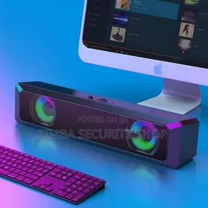 A4 RGB Bluetooth Soundbar Portable Wireless Led Speaker Pc Laptop