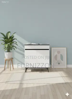 Wooden Bedside 2-door Cabinet