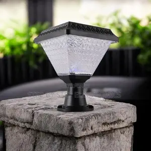 Waterproof Solar Garden Post Light With Bright Led Glow
