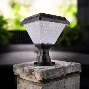 Solar Powered Pathway Post Light With Crystal Effect