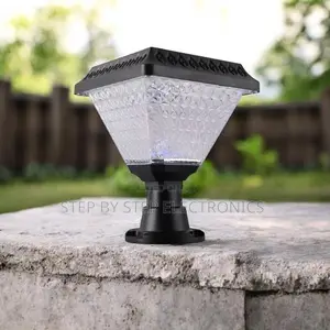 Weatherproof Solar Garden Post Light With Crystal Shade