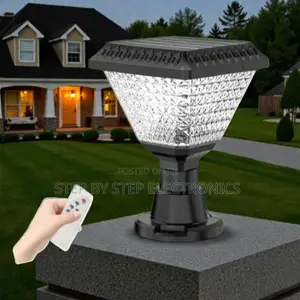 Solar Garden Fence Post Light With Bright White Led