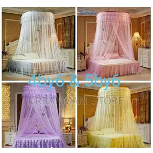 Free Size Round Mosquito Net – Pink, Purple, White Cream Assorted
