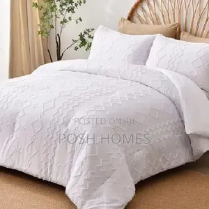 Luxury Tufted Wave Duvet Cover Set With Bedsheet