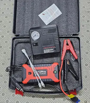 Portable Car Battery Jump Starter With Smart Jumper Cables