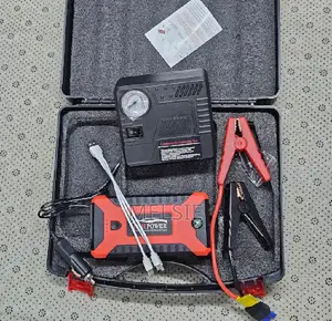 Portable Car Jump Starter With Air Compressor - Led Flashlight