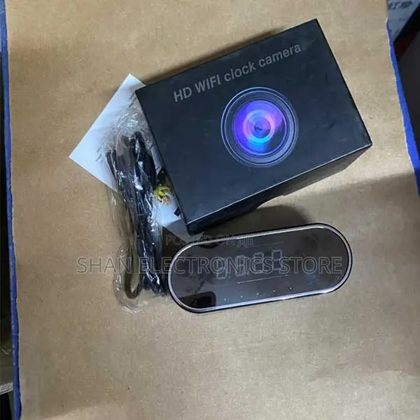1080p Lens Table Clock Spy Cam Remote Viewing, Footage Recording