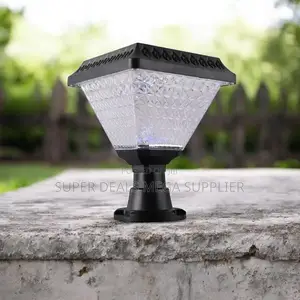 Solar Powered Pathway Post Light With Crystal Effect