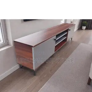 Tv Stand; 5-Foot Dark Walnut Tv Stand – Stylish Entertainment Center