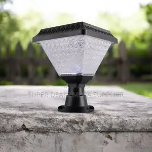 Solar Powered Fence Post Light With Modern Crystal Look