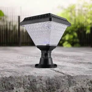 Solar Outdoor Garden Post Lamp With Elegant Led Design