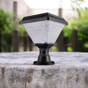 Solar Powered Decorative Post Light With Crystal Led