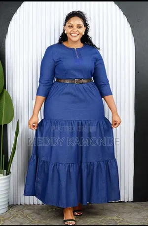 Designer Long Deni Dress