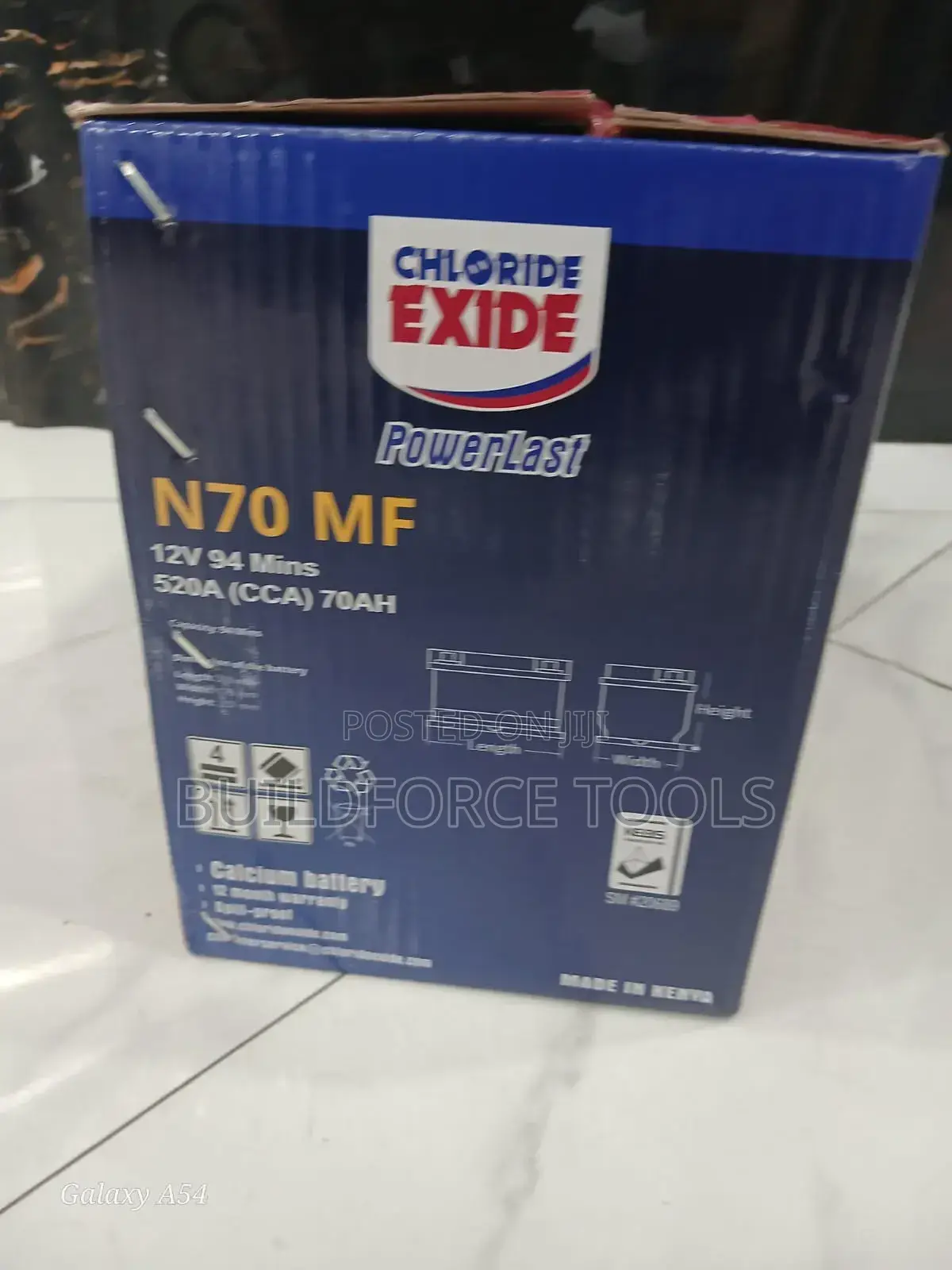 12v 70ah N 7f Chloride Exide