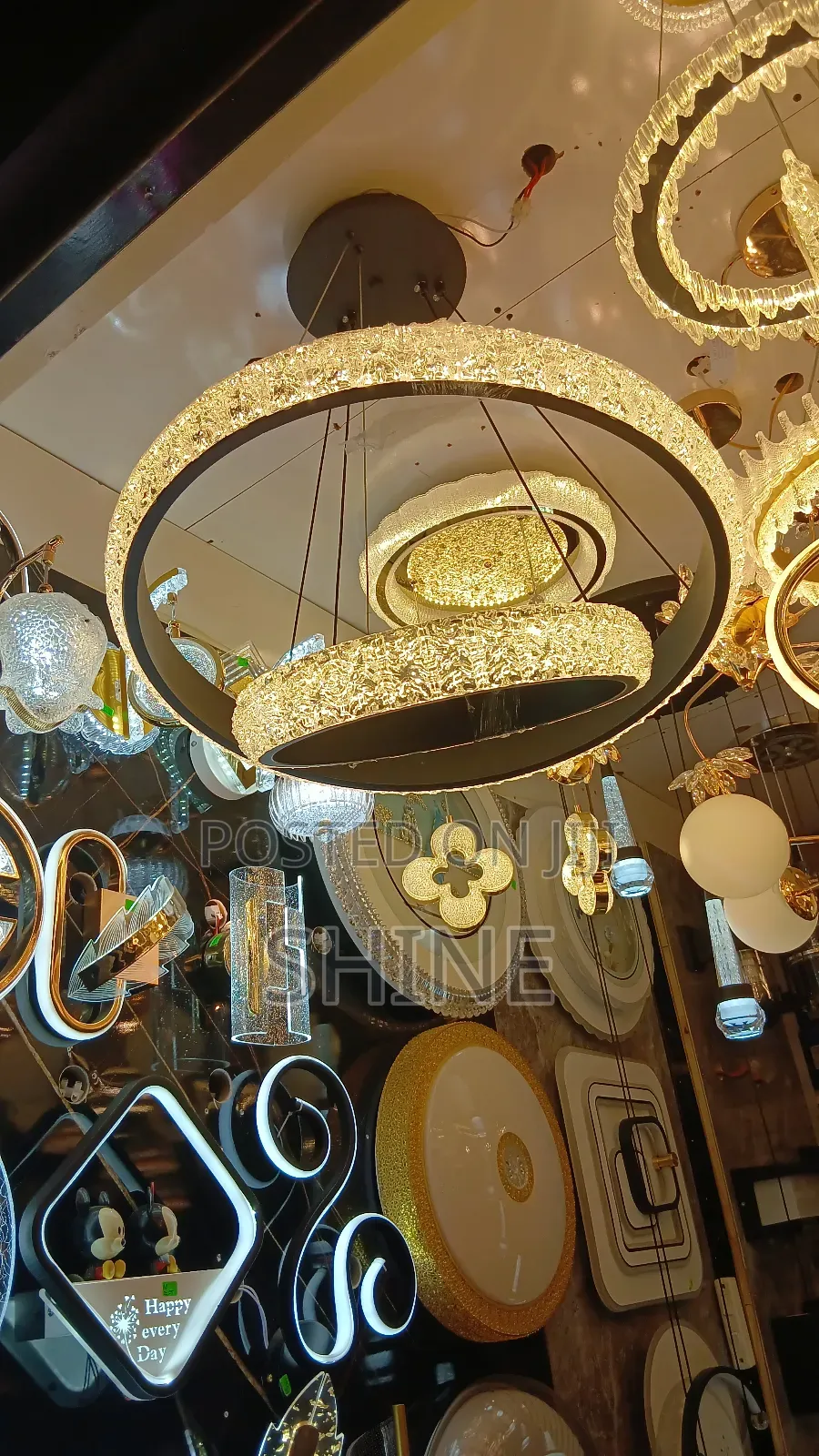 Big Size 2 Rings Led Chandelier
