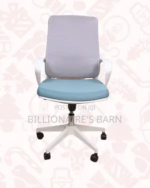 White Mid-Back Mesh Office Chair — Office Style, Lower-Back Support