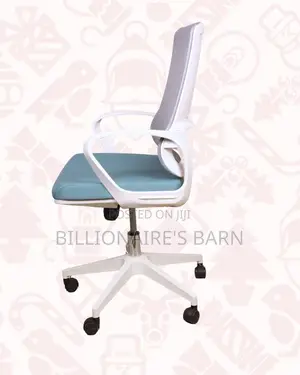White Mid-Back Mesh Office Chair — Office Style, Lower-Back Support
